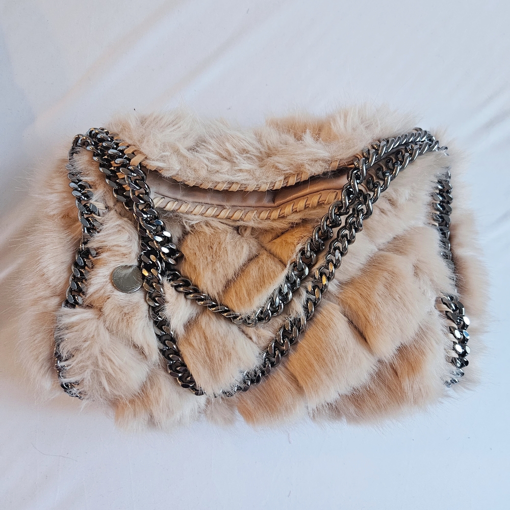 Stella McCartney Falabella Faux Fur Quilted Handbag